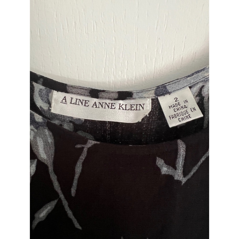 Vintage Y2K Dark Floral Slip Dress Black Gray Grunge 90s Whimsigoth Fairy Size 2 - Picture 5 of 10